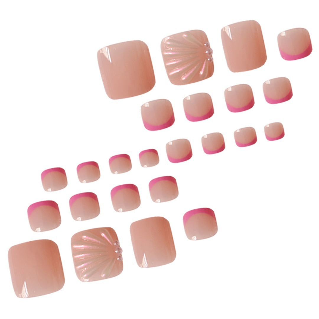 Decorative Press-On Toenails in Various Designs