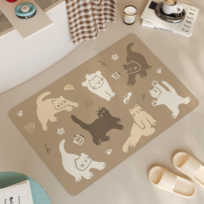 Cat-Inspired Bath Mat for Home Decor