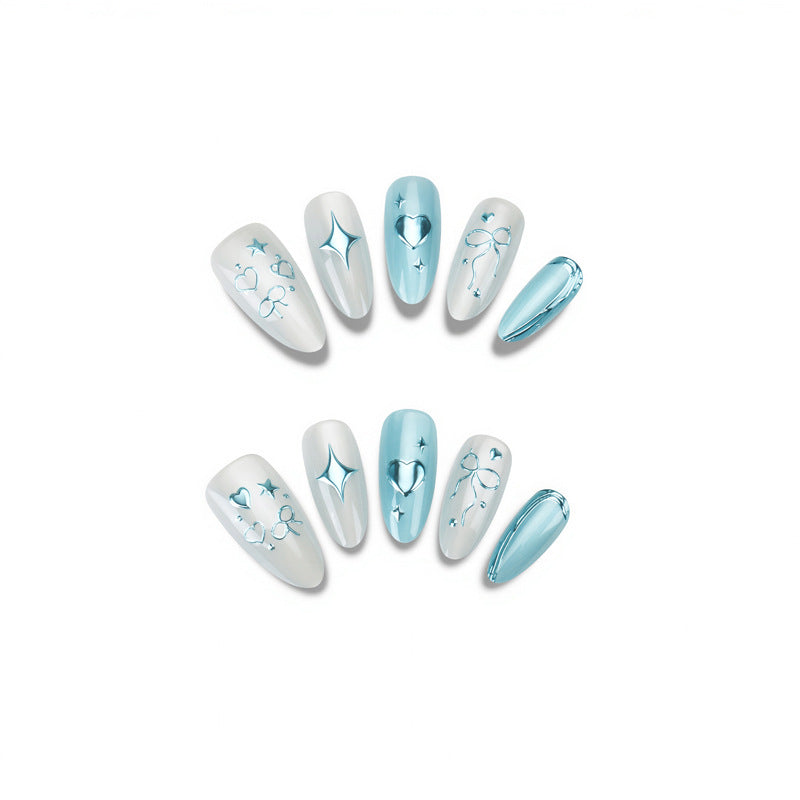 Heart and Star Design Press-On Nail Set – Artistic Nail Art