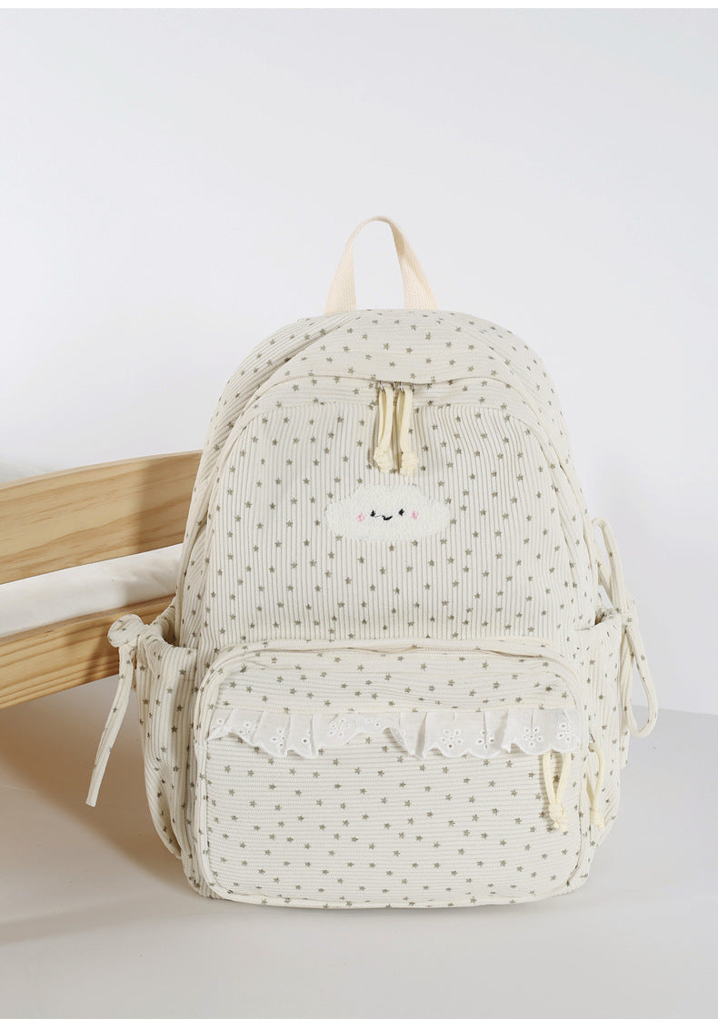 Mini Backpack with Charming Star Pattern for School