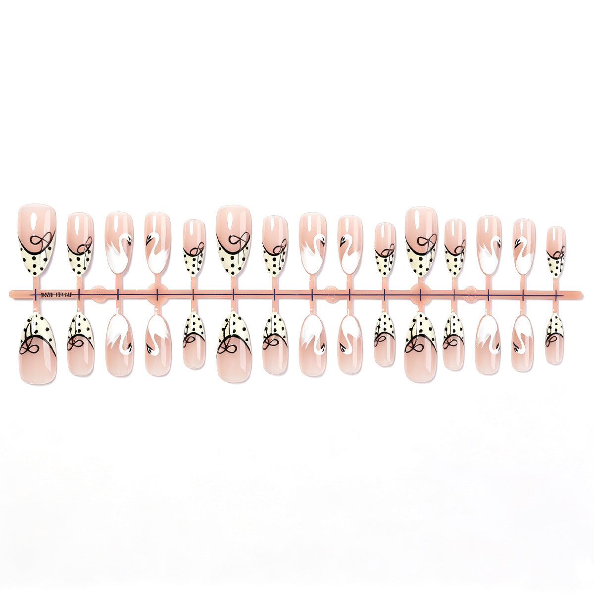 Swan-Inspired Press-On Nail Art Set