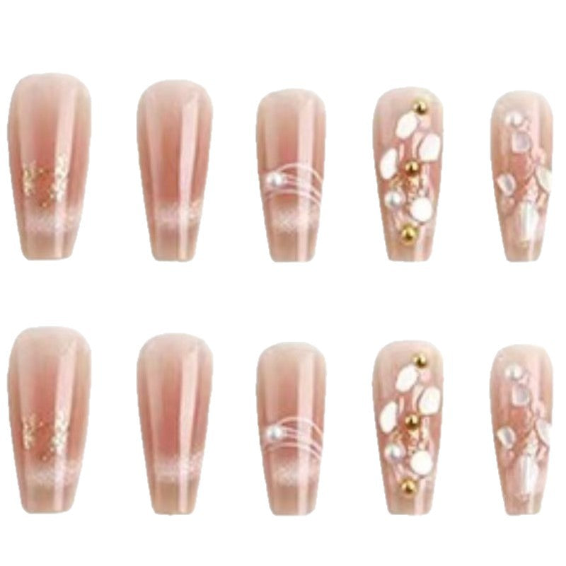 Glitter Accent Artistic Nail Design
