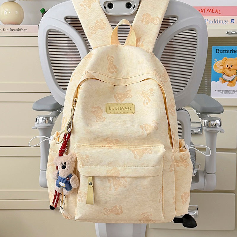 Floral Print Backpack with Cute Design