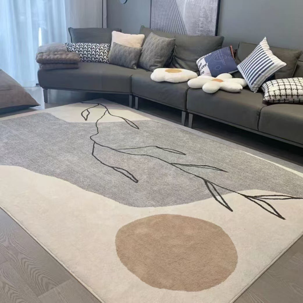 Plush Area Rug with Abstract Design