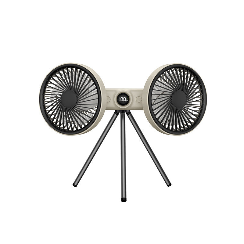 Dual-Head Fan with Adjustable Settings