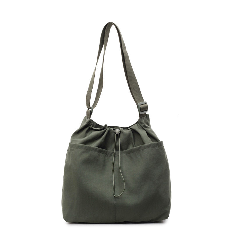 Drawstring Shoulder Bag with Adjustable Strap