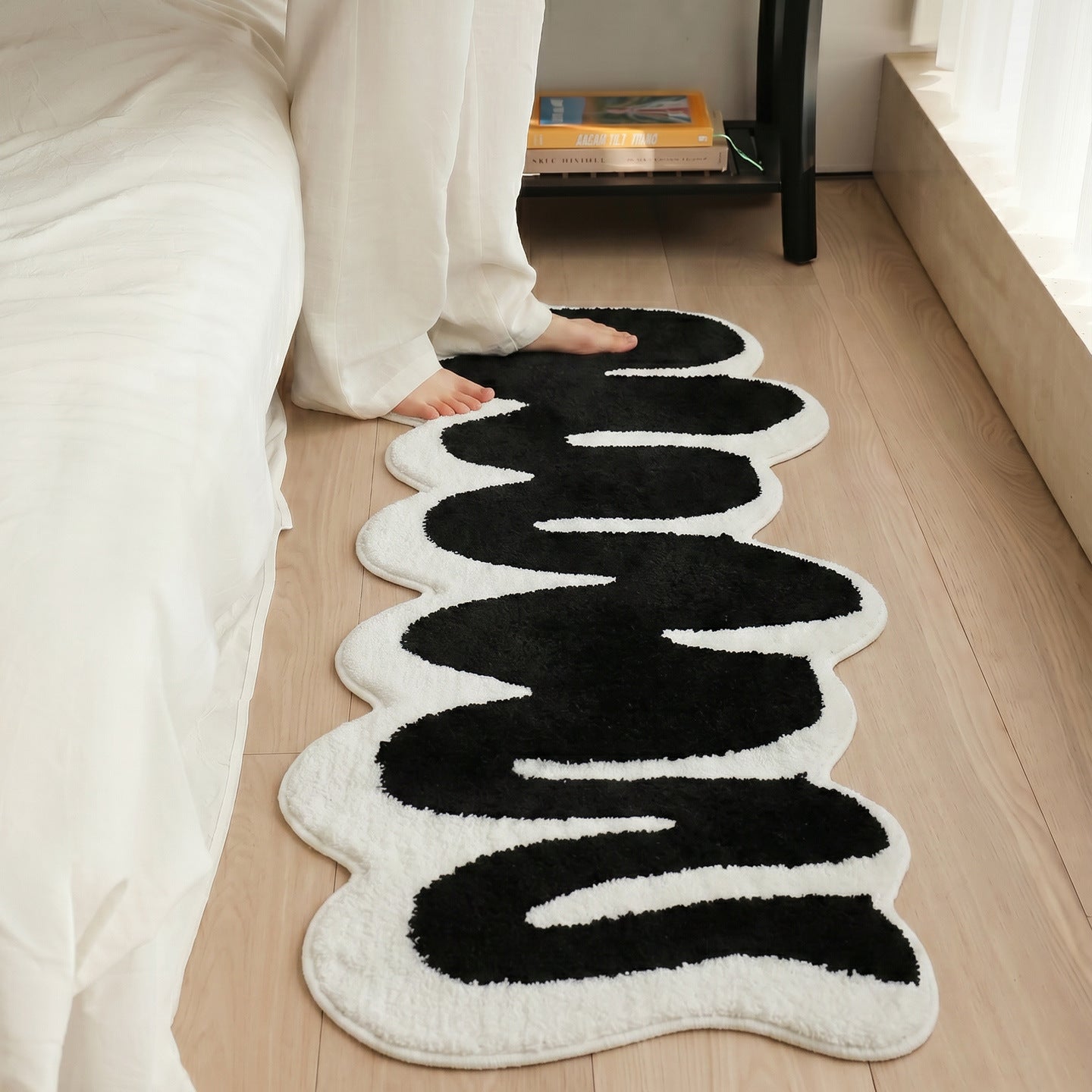 Area Runner Mat with Abstract Design