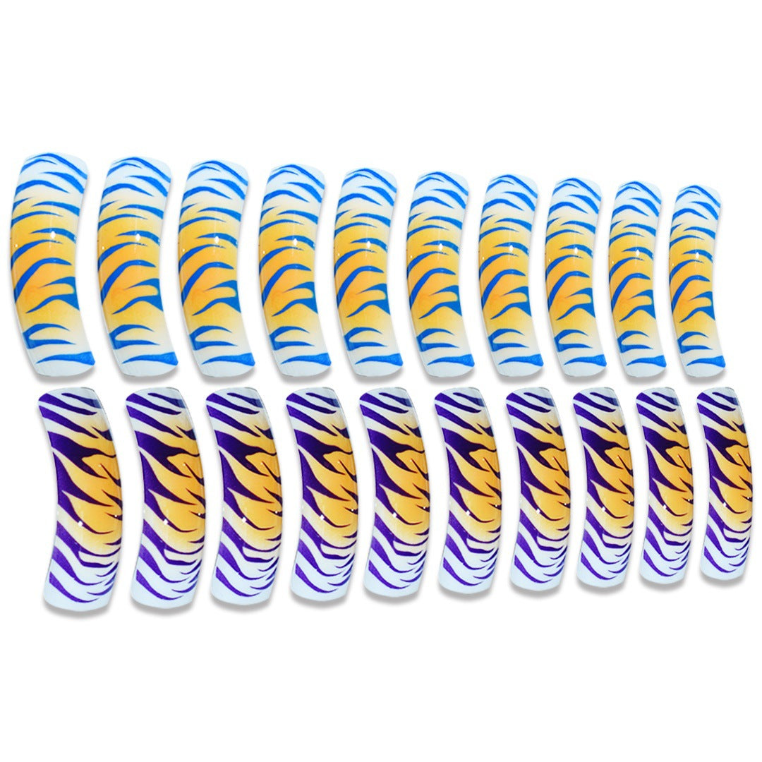 Tiger Pattern Press-On Nail Art