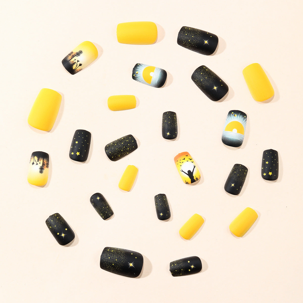 Creative Sunset Nail Art Extensions