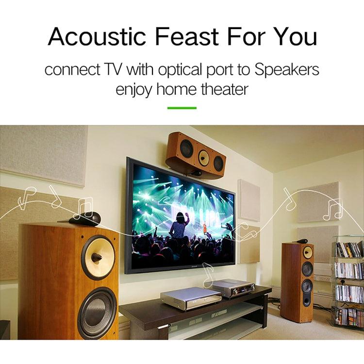Gold-Plated Metal Head Toslink Male to Male Digital Optical Audio Cable - 5m OD8.0mm