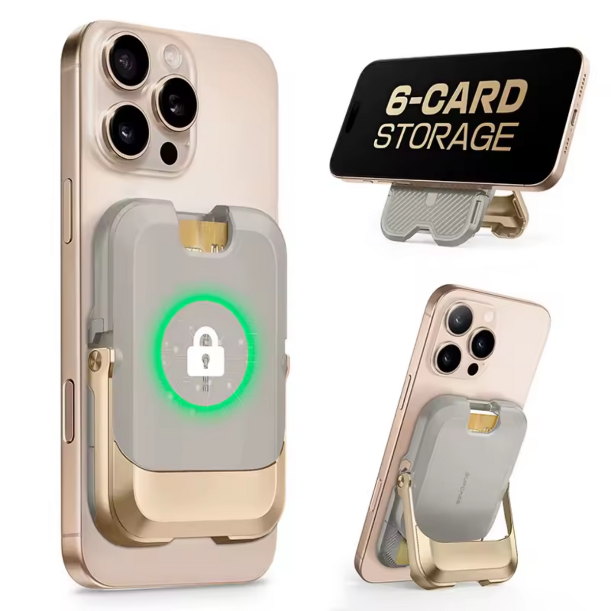 iPhone Wallet with Magnetic Closure and 6 Card Holders