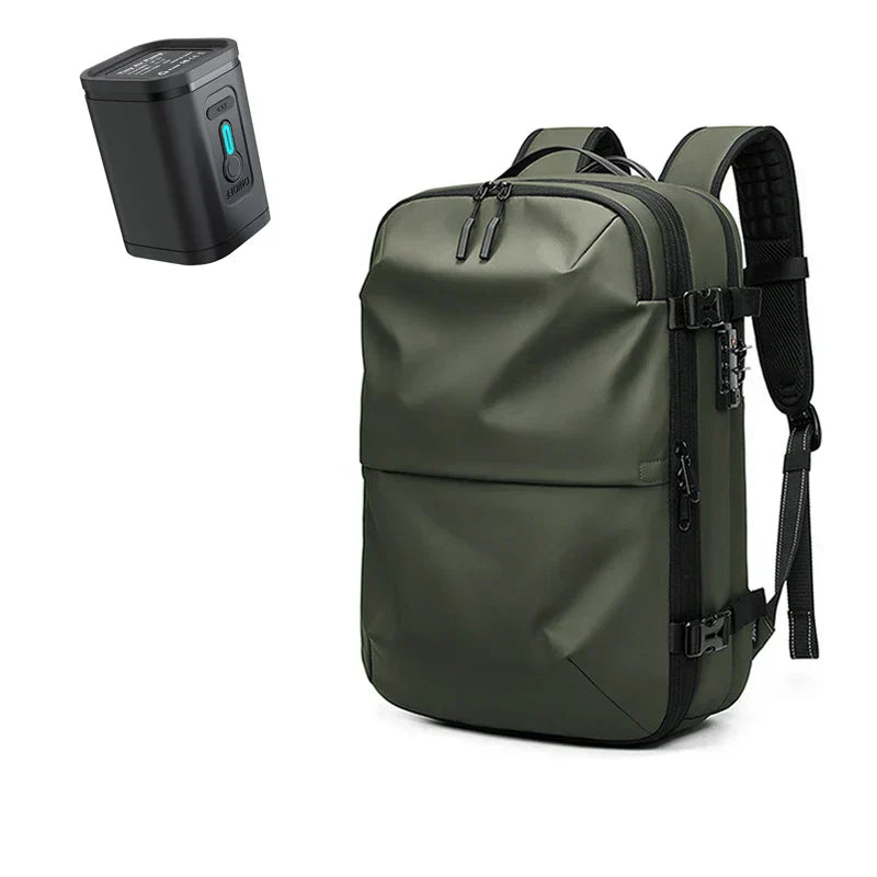 Slim Waterproof Compression Backpack with USB for Carry-On Luggage