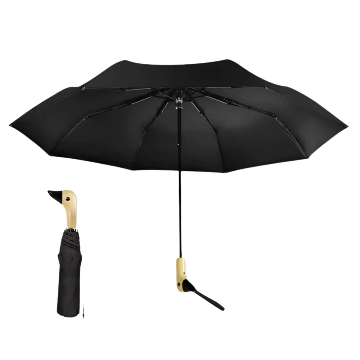 Windproof Compact Umbrella with Automatic Opening Mechanism