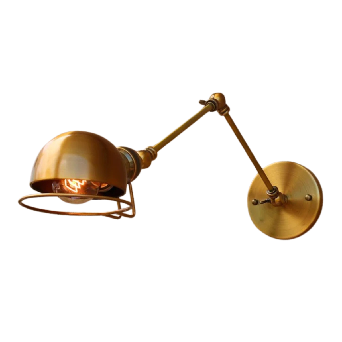 Wall Lamp with Swing Arm in Vintage Industrial Style