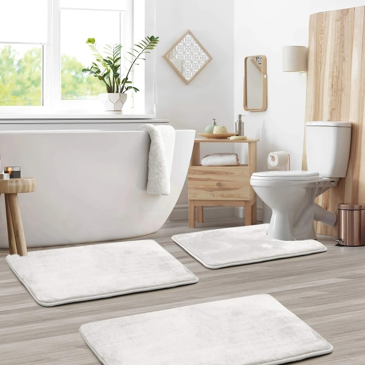 Non-Slip Bath Mat with Soft Memory Foam