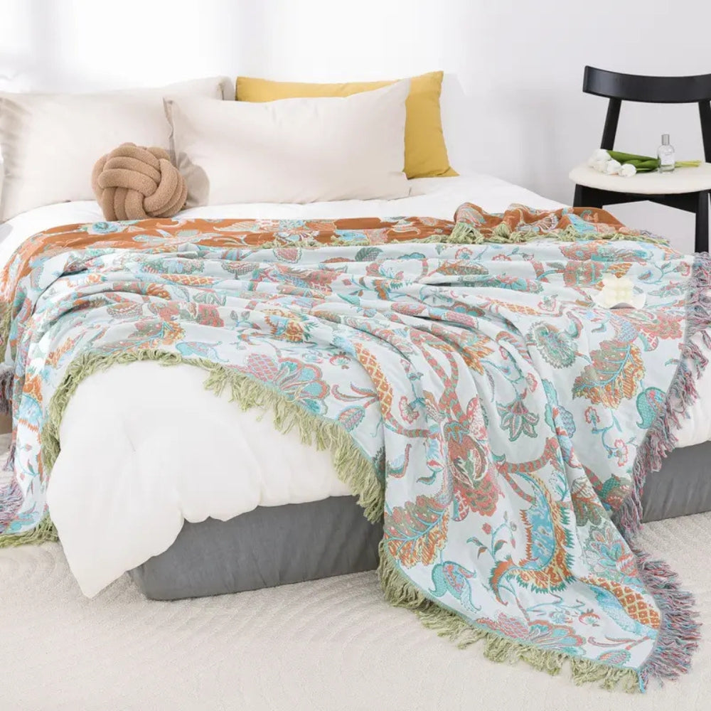 Chic Paisley Tassel Throw Blanket for Every Occasion