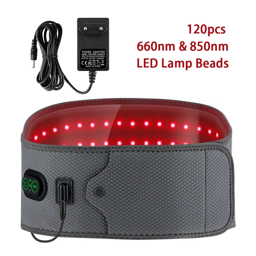 Near Infrared Waist Wrap for Pain Relief - 660nm 850nm Red Light Therapy Belt