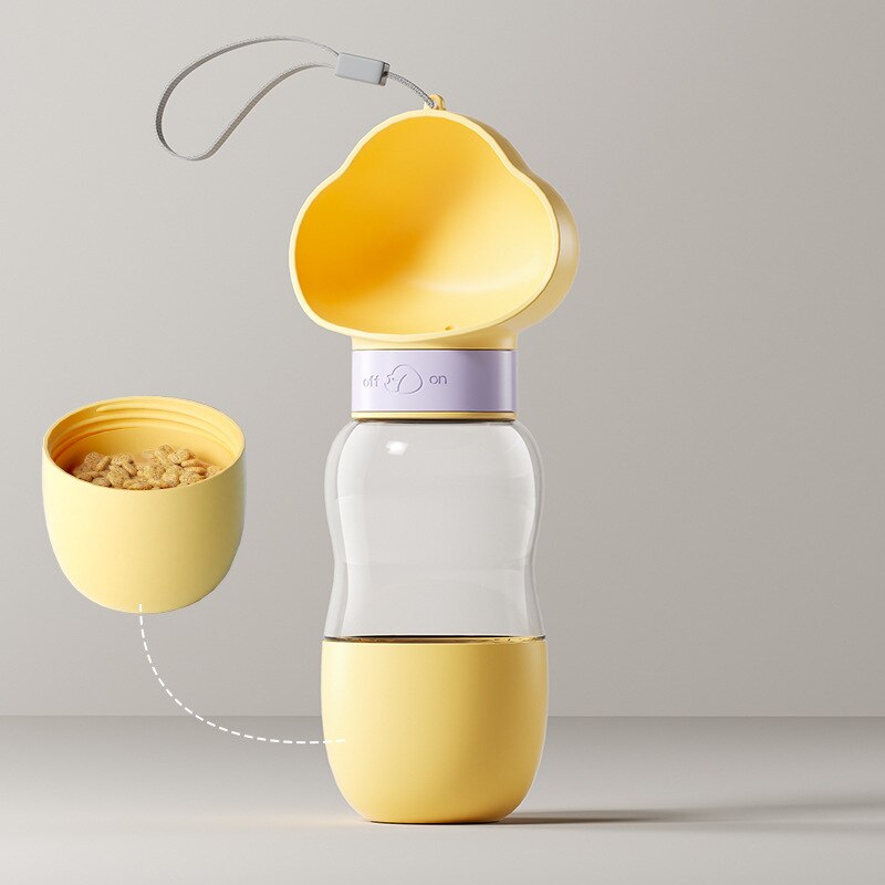 Portable 2-in-1 Water Bottle and Feeder for Pets