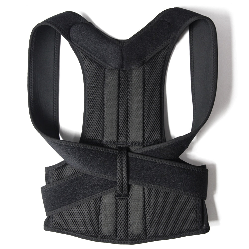 Ergonomic Back Support with Metal Reinforcement for Posture Improvement