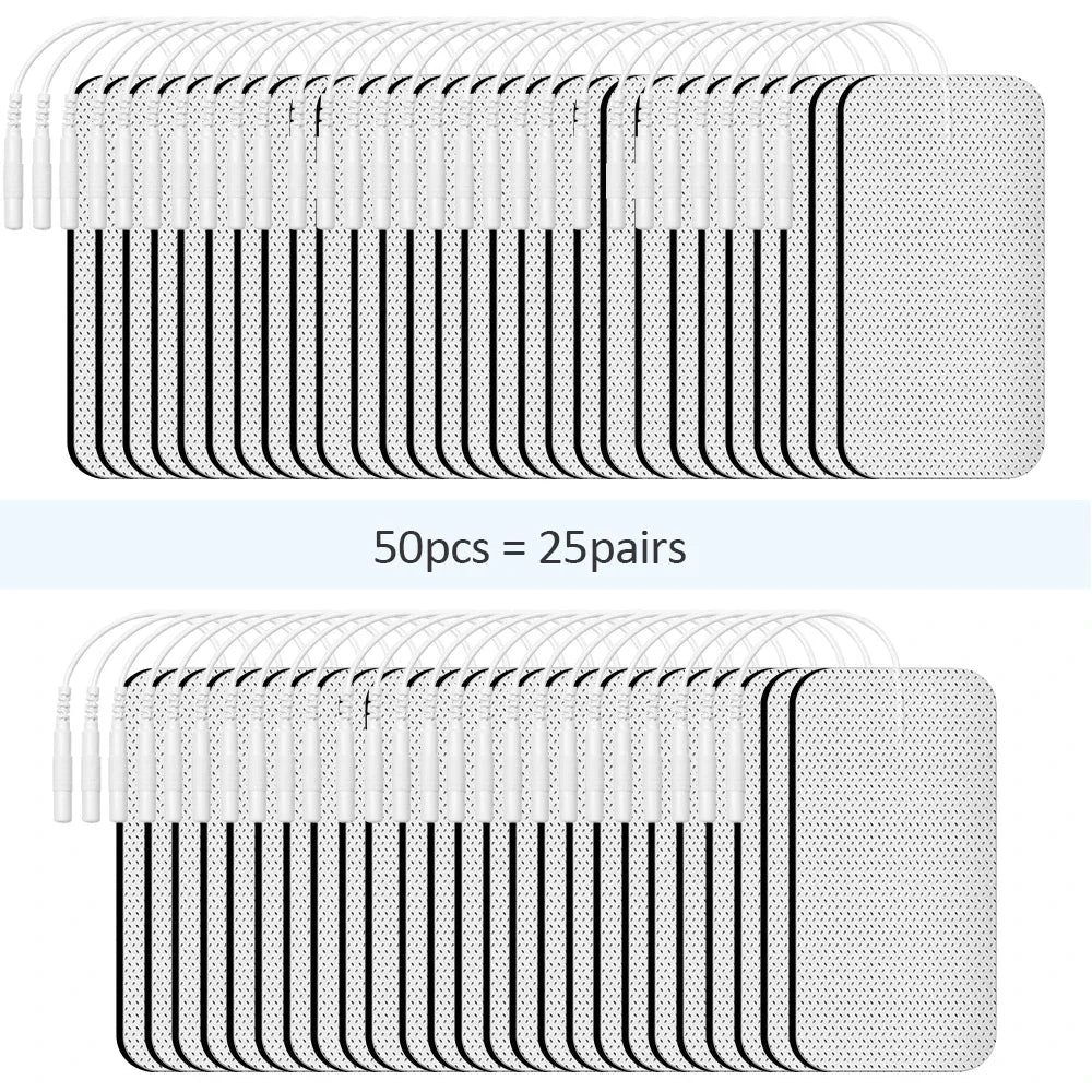 Therapeutic TENS Gel Electrode Pads - Muscle Stimulator Massage Patches for Physiotherapy Relief