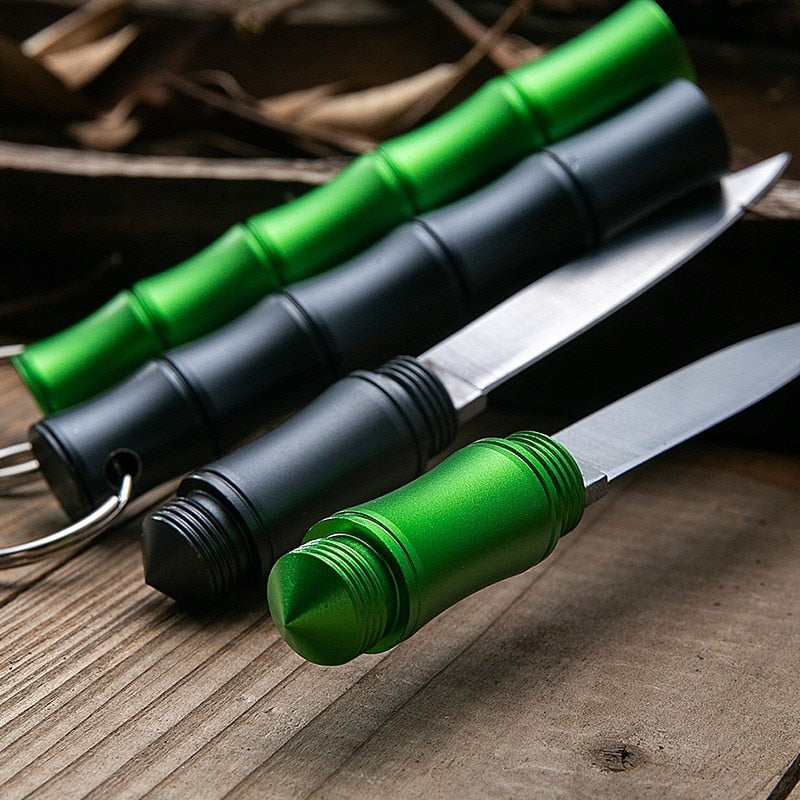 Compact Bamboo Camping Knife for Self Defense