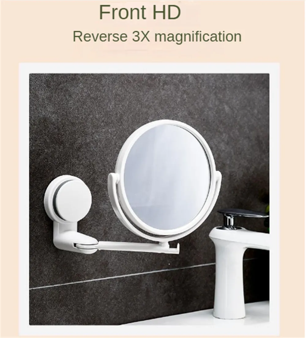 Wall Mirror with 3X Magnification and Adjustable Angles