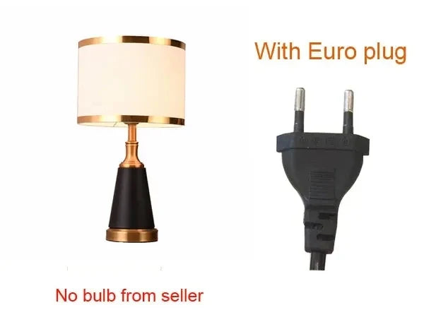 Gold Iron LED Table Lamp for Bedroom, Living Room, or Hotel Decor