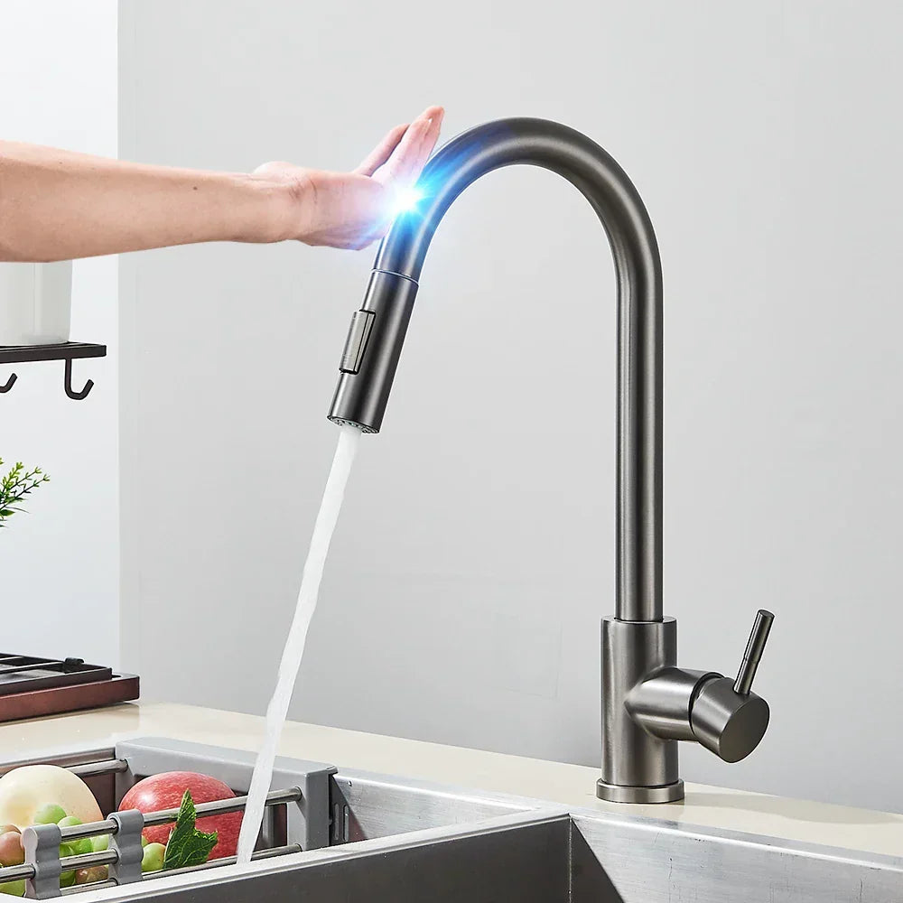 Automatic Sensor-Activated Kitchen Faucet for Easy Use