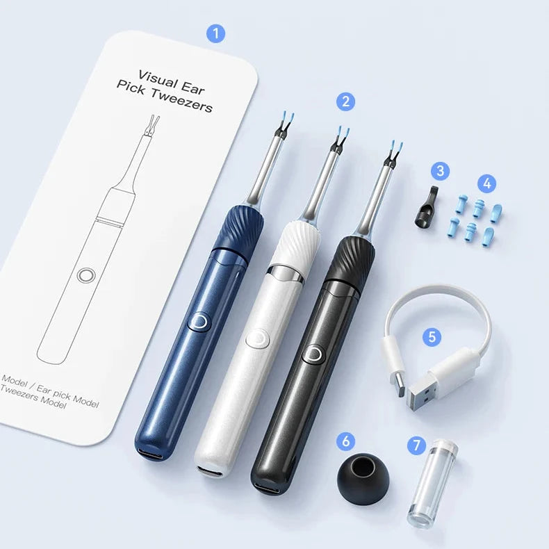 12MP Camera Ear Cleaner Tool with Wi-Fi and LED Otoscope for iPhone/Android