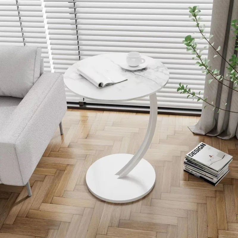 Reinforced Round Side Table for Living Room and Bedroom