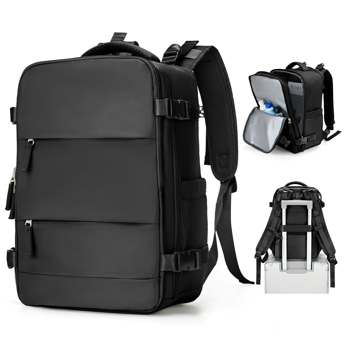 Waterproof Travel Backpack with 15.6" Laptop Compartment - Wet-Dry Separation