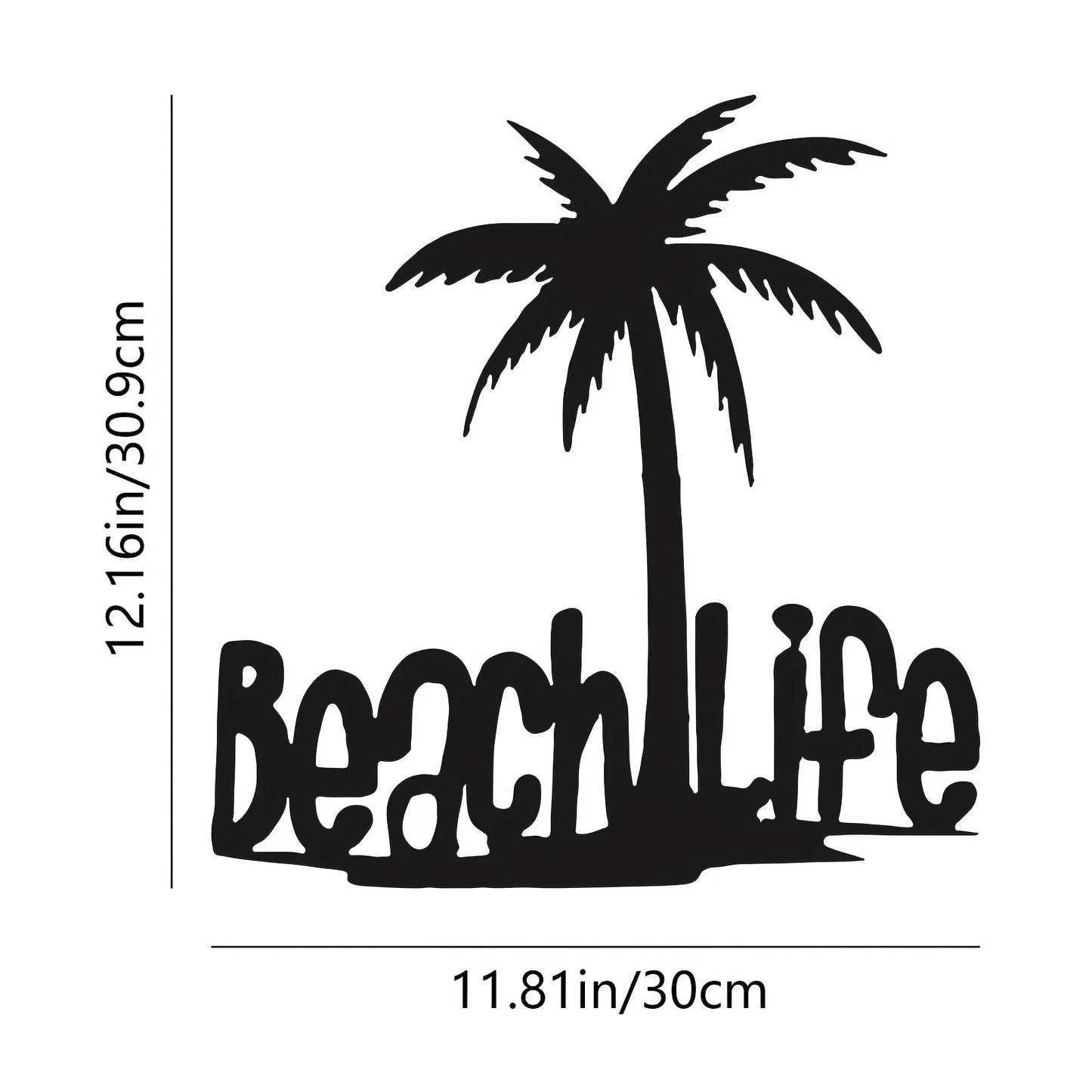 3D Metal Wall Decor of Coconut Tree for Living Room, Bedroom, Office