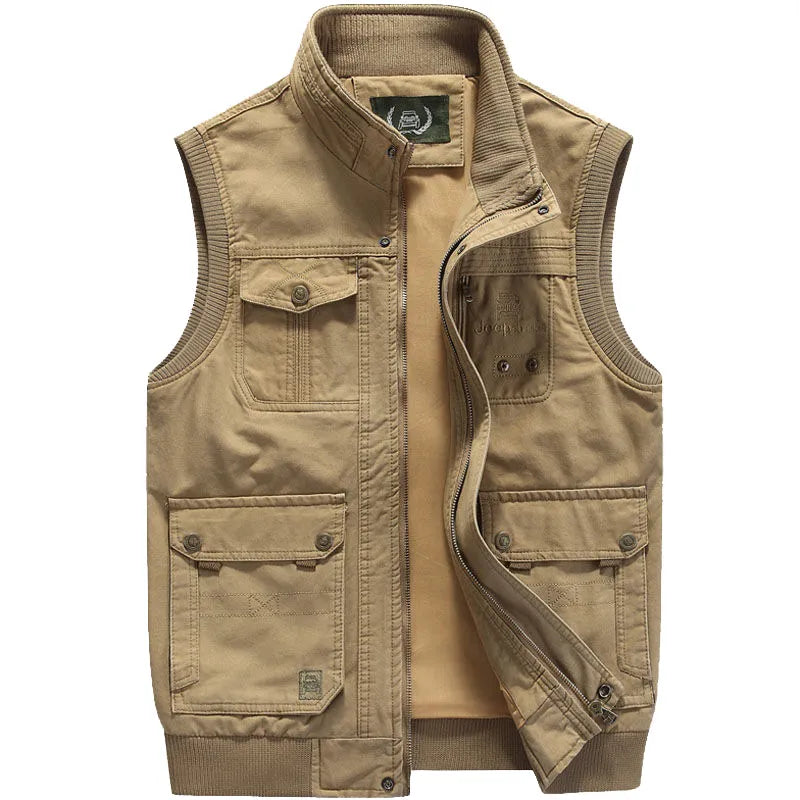 Men's Sleeveless Vintage Multi-Pocket Vest