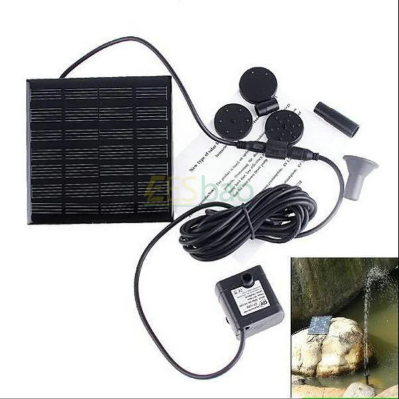 Solar-Powered Mini Fountain - Versatile 1.2W Water Feature