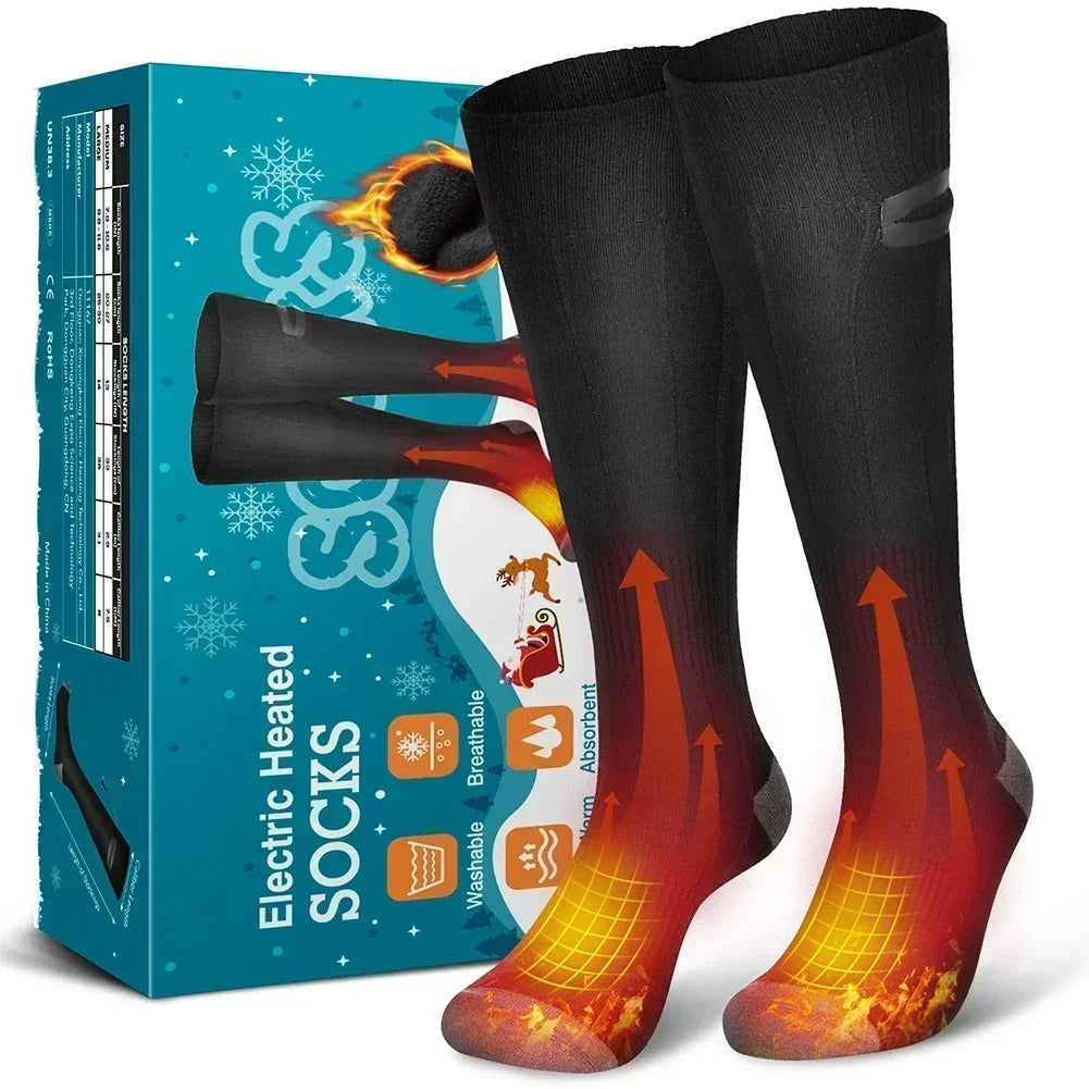 Heated Socks with Power Bank | 3 Adjustable Heat Settings | Unisex Winter Outdoor Socks