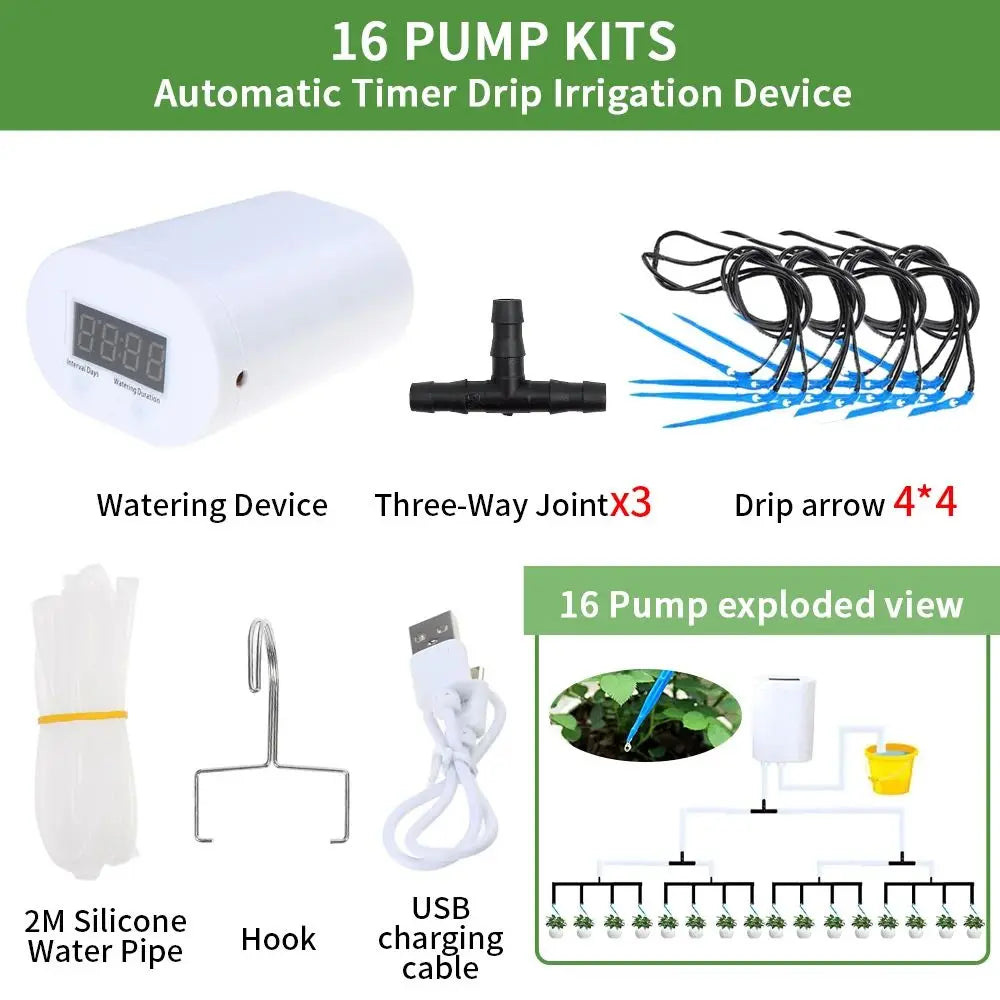 Automatic Irrigation System – Rechargeable for 2 to 8 Plants