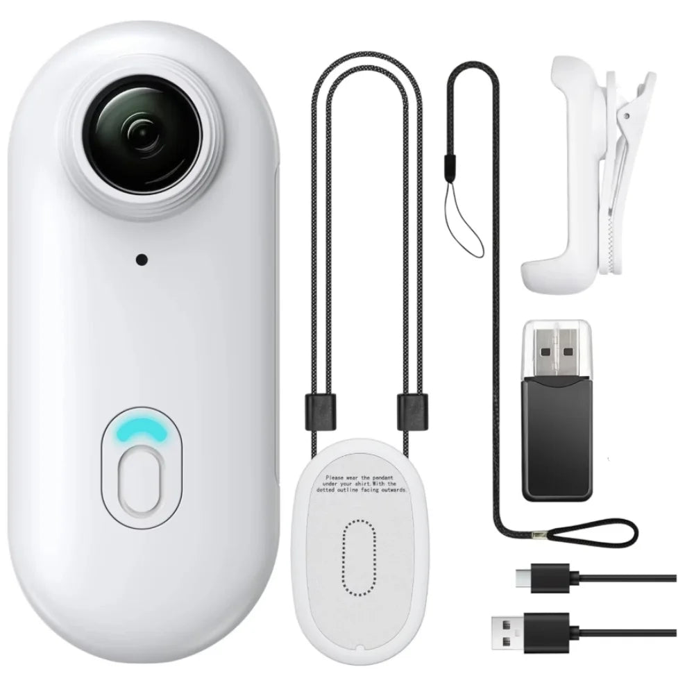 Ultra HD Compact Action Camera – Versatile Mini Cam with Waterproof Housing and 360° Mount