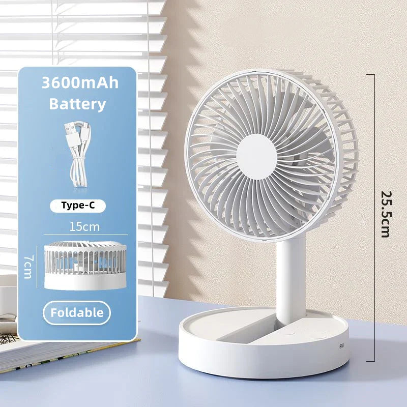 Compact Mini Fan with 4 Speed Settings – Quiet Operation