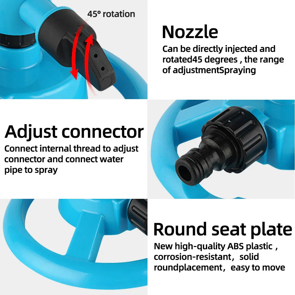 360° Rotating Lawn Sprinkler | Water-Saving & Durable | For Garden & Turf Care
