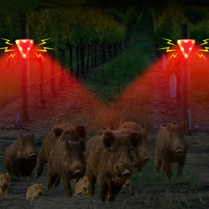 Solar-Powered Alarm Light with Dog Barking Sound