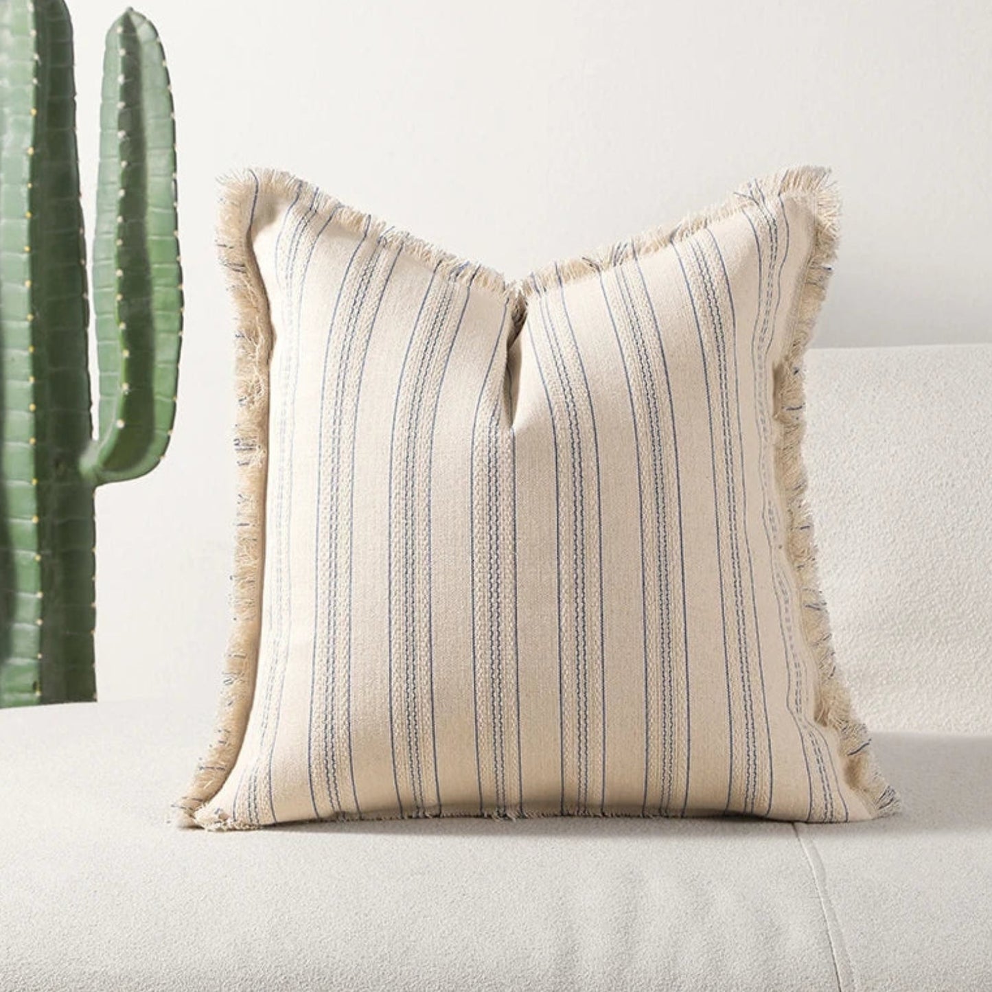 Chic Textured Cushion Cover with Elegant Stripes