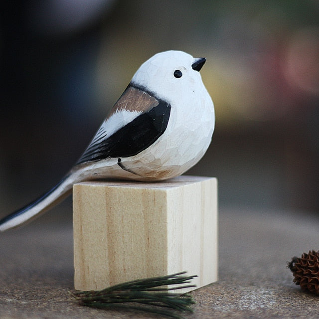 Handcrafted Wooden Bird Statues for Home Decor – GloRadiance Collection