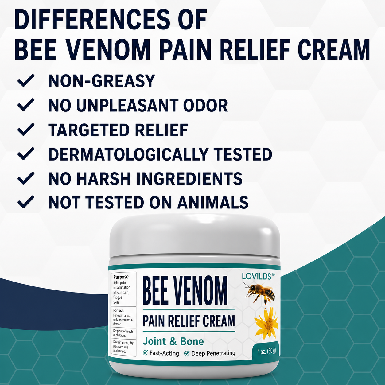 Natural Relief Cream | Harness the Power of Bee Venom for Joint Care