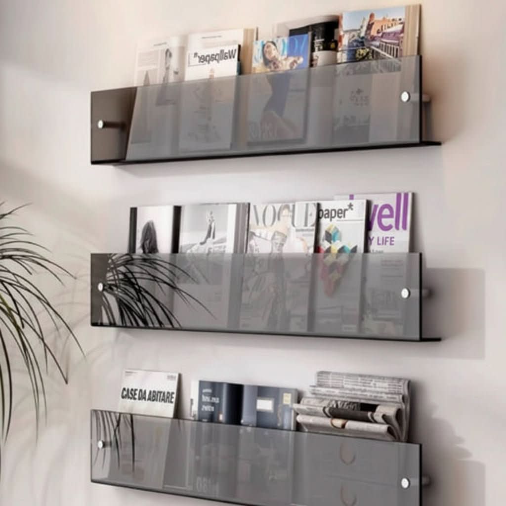 Wall-Mounted Display Rack for Magazines – Minimalist Design