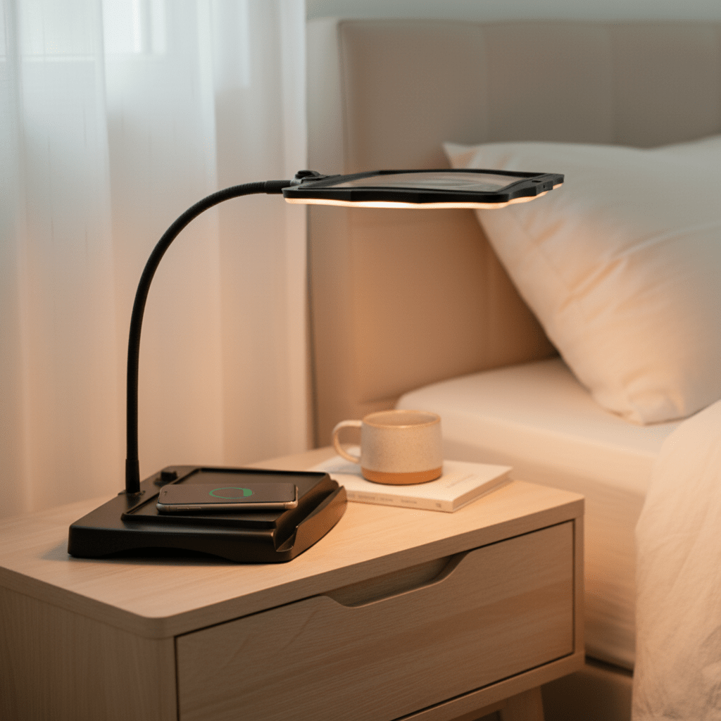 LED Magnifying Table Lamp – Handcrafted Design