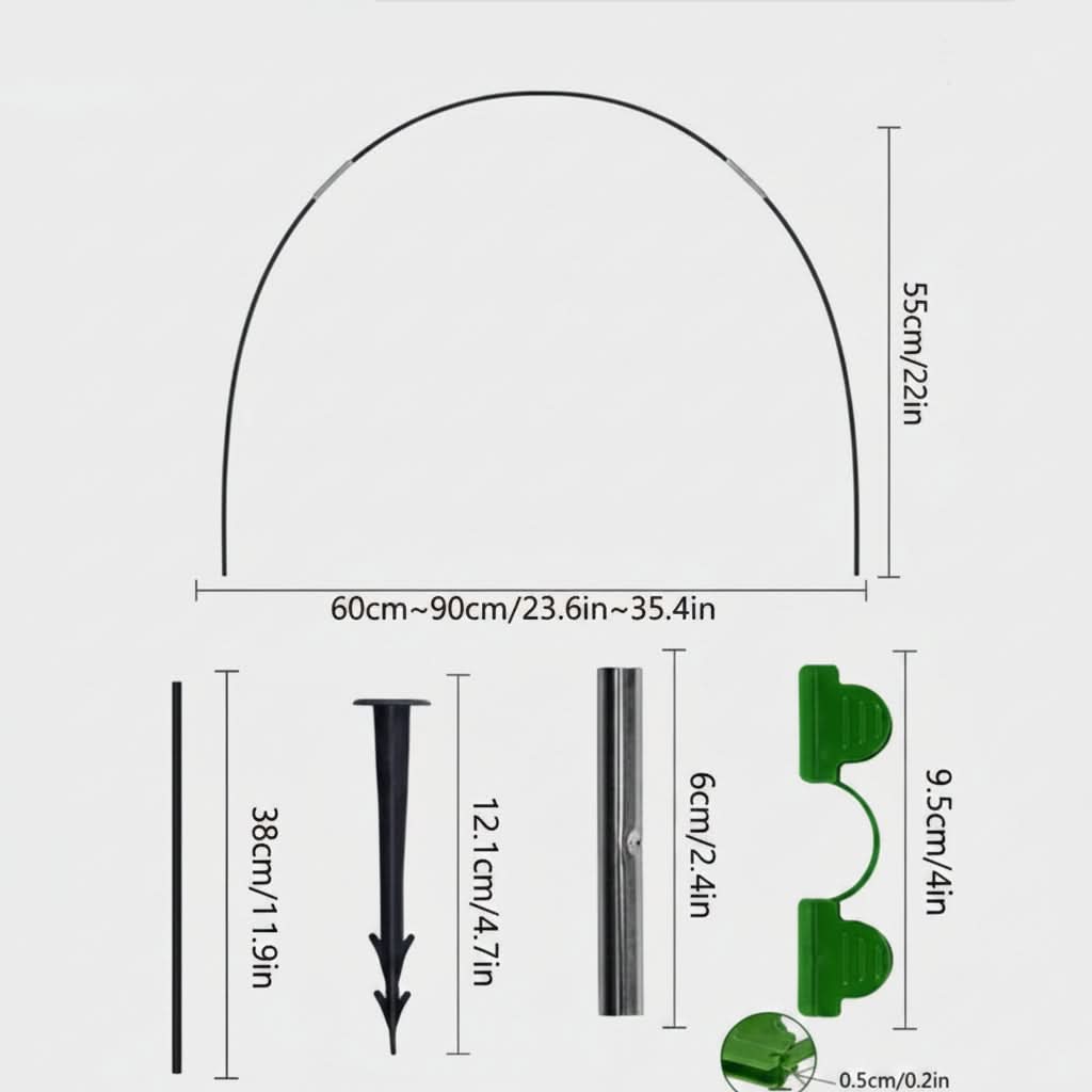 5-piece Poly Tunnel Greenhouse for Year-Round Plant Care