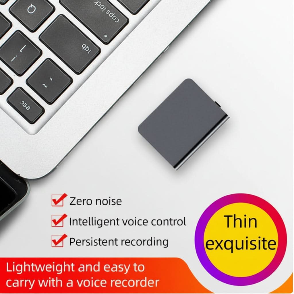 Compact Voice Recorder with Smart Activation for Hands-Free Use