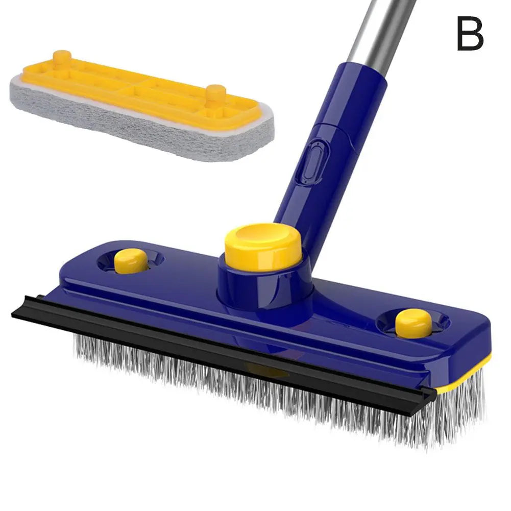 Dual-Action V-Shaped Floor Cleaner with Extended Handle