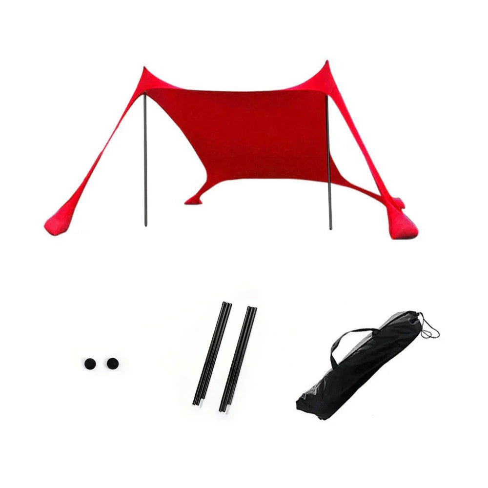 Beach Canopy with UPF50+ Protection | Water-Resistant & Wind-Stable | Fits 3-4 People | 200x200x170 cm