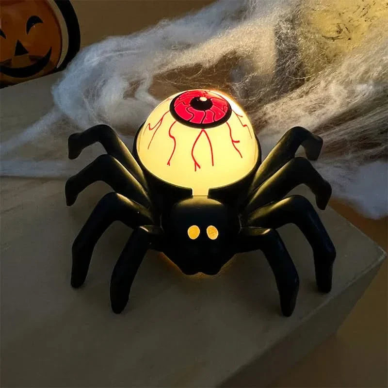 LED Skull and Spider Lamp for Halloween – Creepy Home Decoration